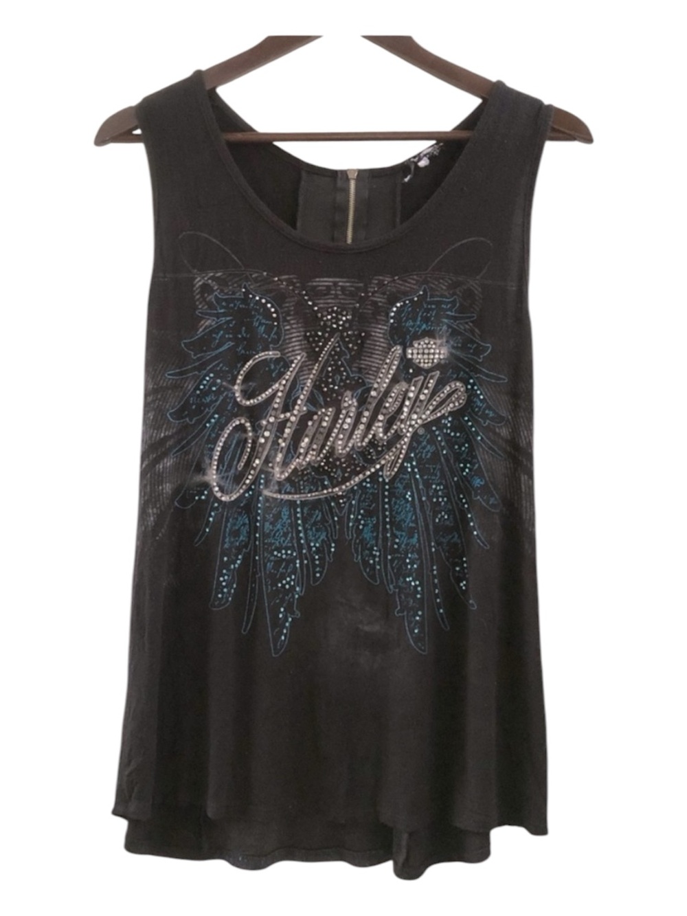 Harley Davidson sparkly rayon tank top size large